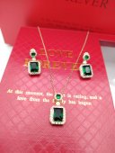 Set Cadou Dama Green Sunshine - Portofel gri perlat & Set Bijuterii