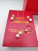 Set Cadou Dama White Pearl -Portofel gri perlat & Set Bijuterii