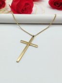 Set Cruce -lant si cercei-placat cu aur 18k
