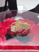Set cadou dama - Inel dublu fix Luxe cu piatra alba  & trandafiri