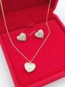 Set Diamond Heart NEW-placat cu aur 14k