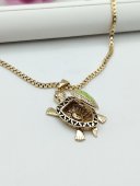 Set Lucky Turtle placat cu aur 14k