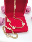 Set Monaco Butterfly-placat cu aur 14k