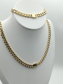 Set Monaco Cuban simple 8mm-placat cu aur 14k