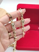Set Monaco Plate din otel inoxidabil placat cu aur 14k- 8 mm