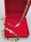 Set Monaco Plate din otel inoxidabil placat cu aur 14k- 8 mm