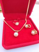 Set Perluta - placat cu aur de 14k