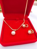 Set Perluta - placat cu aur de 14k
