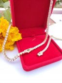 Set Tennis Monaco placat cu aur 14k