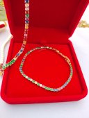Set Tennis Multicolore placat cu aur 14k