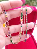Set Tennis Multicolore placat cu aur 14k