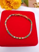 Set Tennis Multicolore placat cu aur 14k