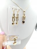 Set Tiff Heart 3 piese -placat cu aur 14k