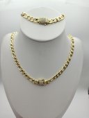 Set White Monaco - Cartier din otel inoxidabil placat cu aur 14k- 8 mm