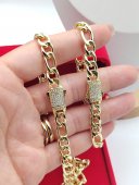 Set White Monaco - Cartier din otel inoxidabil placat cu aur 14k- 8 mm