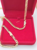Set White Monaco din otel inoxidabil placat cu aur 14k-  6 mm