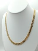 Set WIDE,dantelat, 8mm lant si bratara-placat cu aur 14k